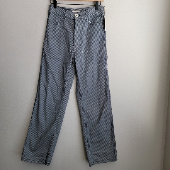 Jesse Kamm Handy Pant in Navy/White Stripe size 4 NWT - Picture 6 of 13
